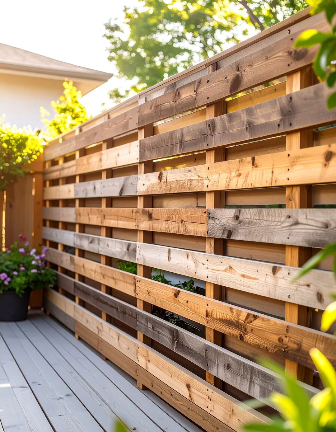 Reclaimed Wood Pallet Lattice - 30 deck lattice ideas