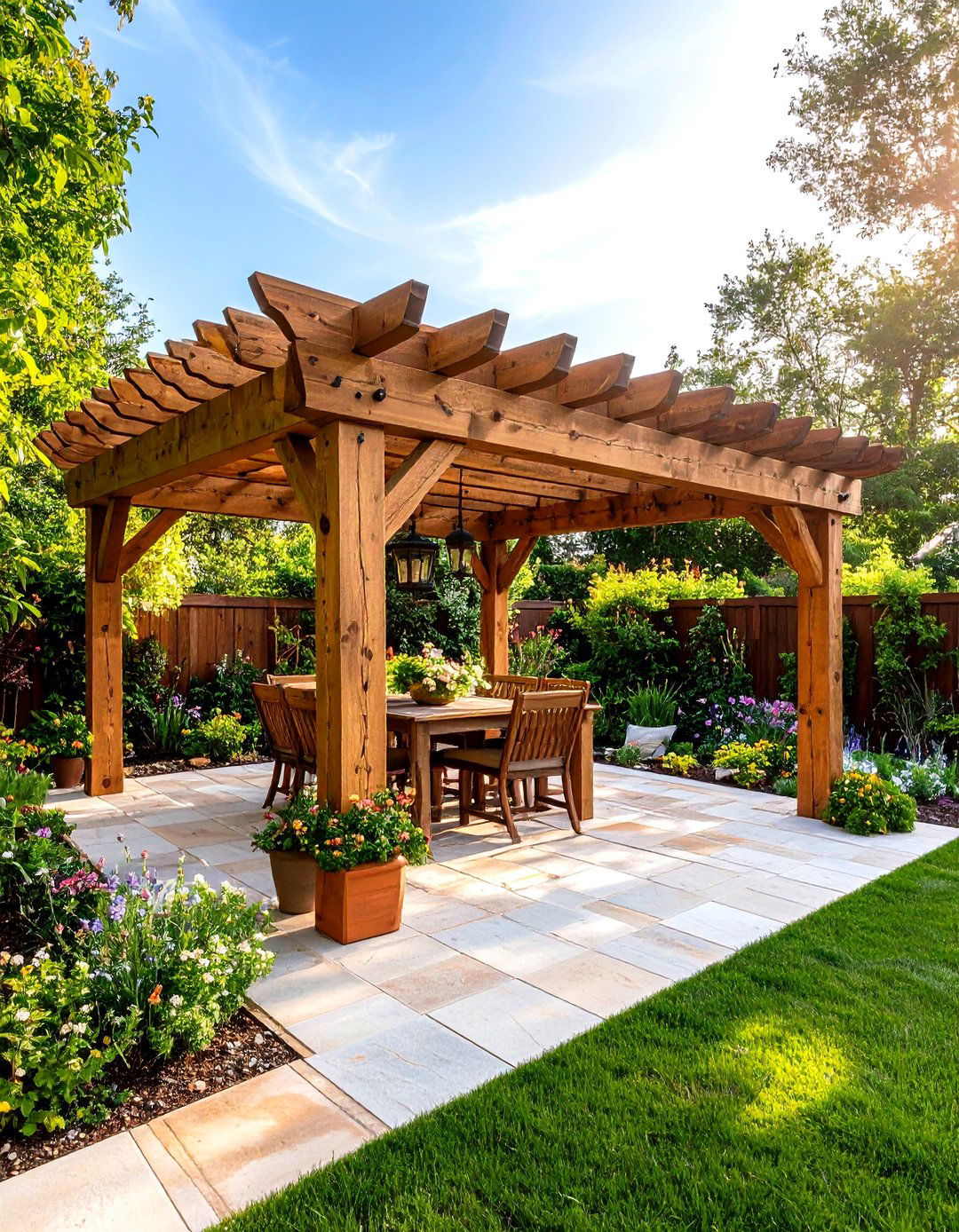 Reclaimed Wood Patio Pergola - 30 pergola ideas for patio