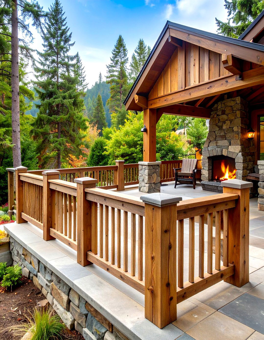 Reclaimed Wood Patio Railing - 30 patio railing ideas