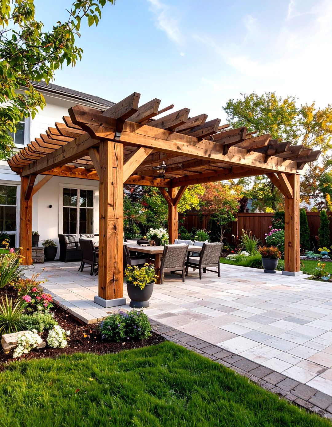 Reclaimed Wood Pergola Porch Cover - 30 porch cover ideas