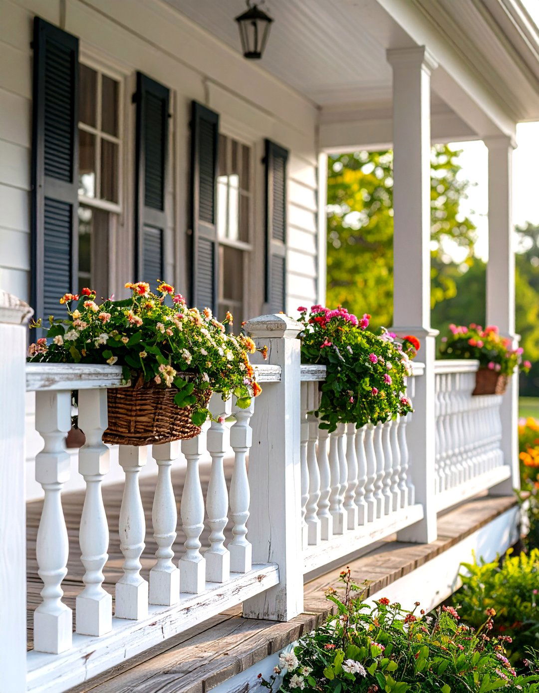 Reclaimed Wood Porch Railing - 30 front porch porch railing ideas