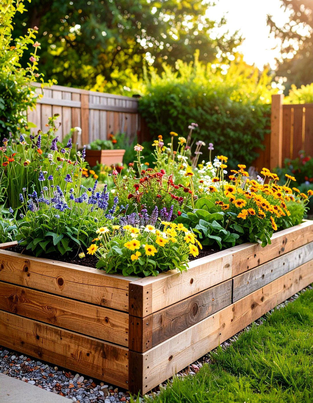 Reclaimed Wood Raised Garden - 30 raised garden ideas