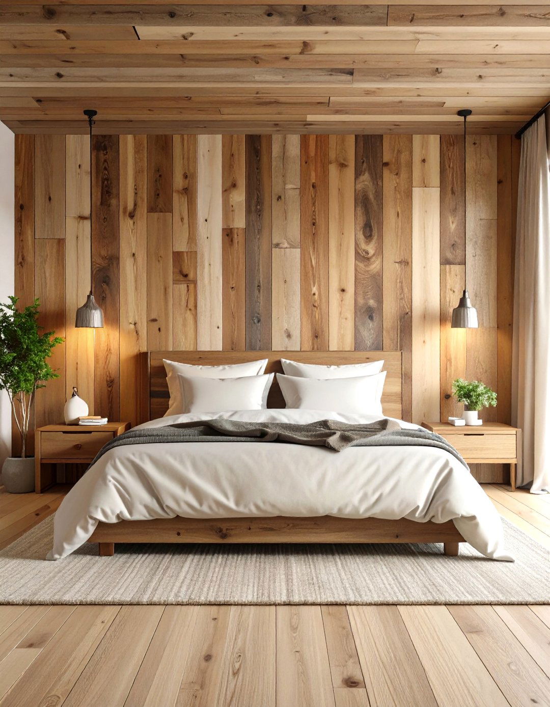 Reclaimed Wood Wall Bedroom - 30 accent wall ideas for bedroom
