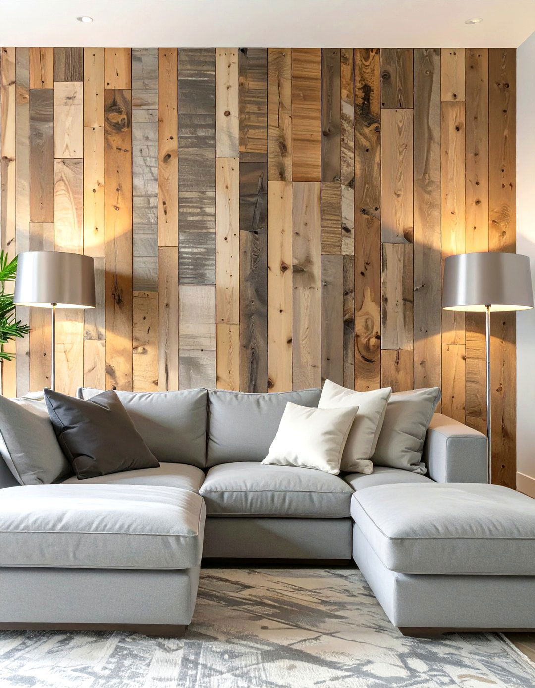 Reclaimed Wood Wall Living Room - 30 country living room ideas