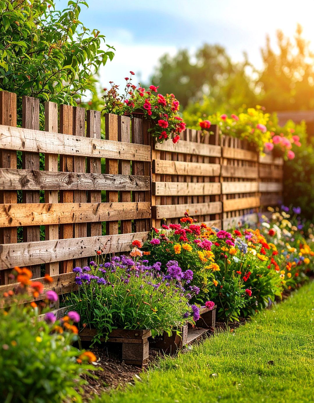 Reclaimed Wood or Pallet Fence - 30 privacy ideas for backyard