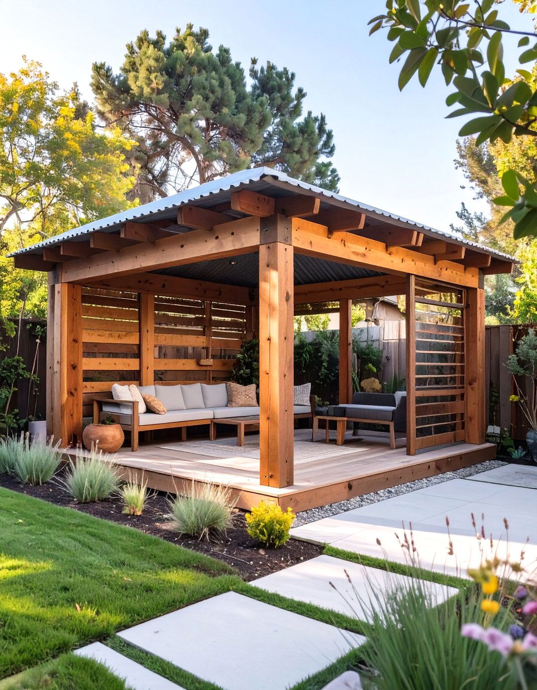 Reclaimed and Recycled Materials Pavilion - 30 backyard pavilion ideas