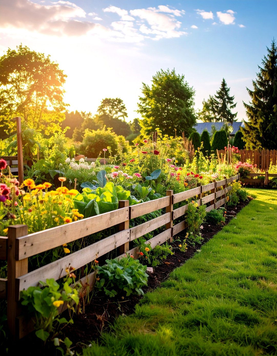 Recycled Pallet Wood Border - 30 inexpensive garden edging ideas