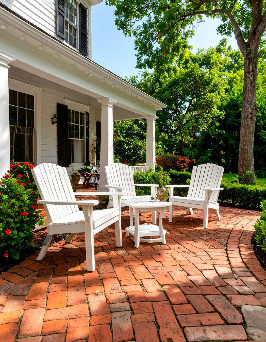 Red Brick Paver Patio for a Traditional Feel - 30 simple paver patio ideas