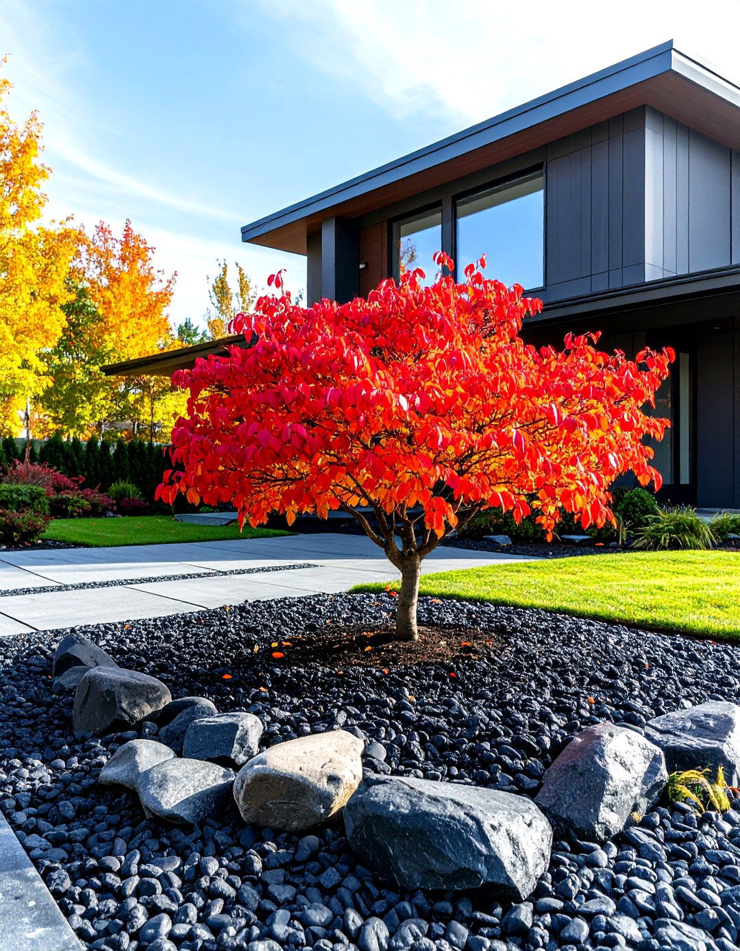 Red Twig Dogwood in a Modern Landscape - 30 red twig dogwood landscape design ideas