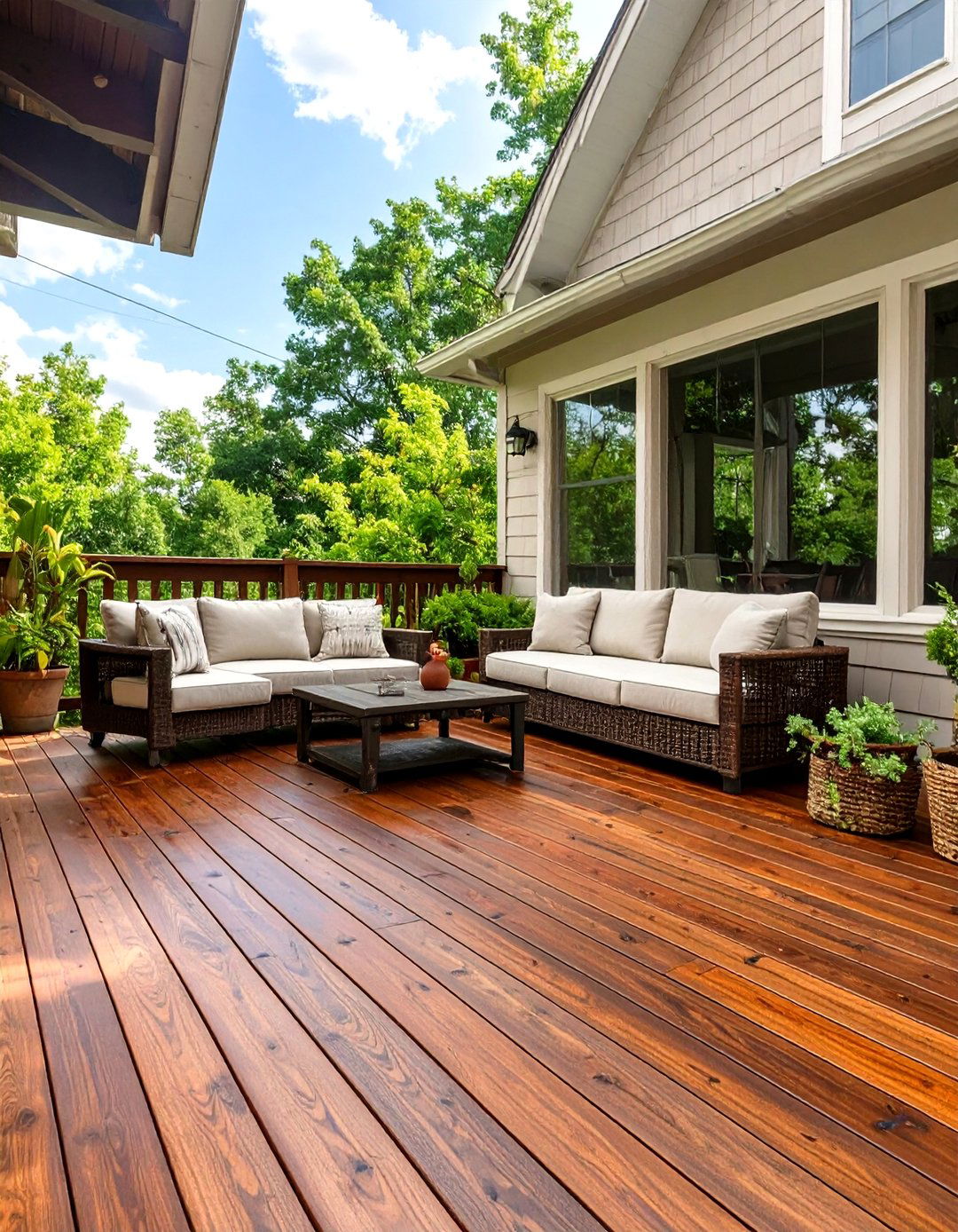 Redwood Deck Stain - 30 deck paint ideas