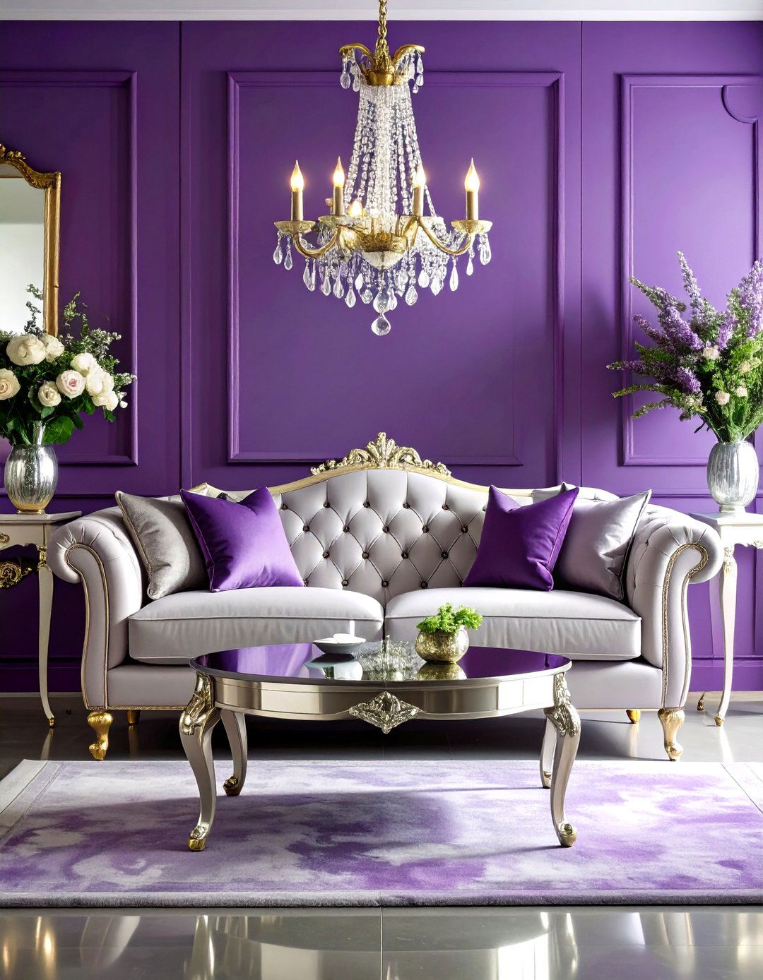 Regal Purple Living Room - 30 living room paint color ideas