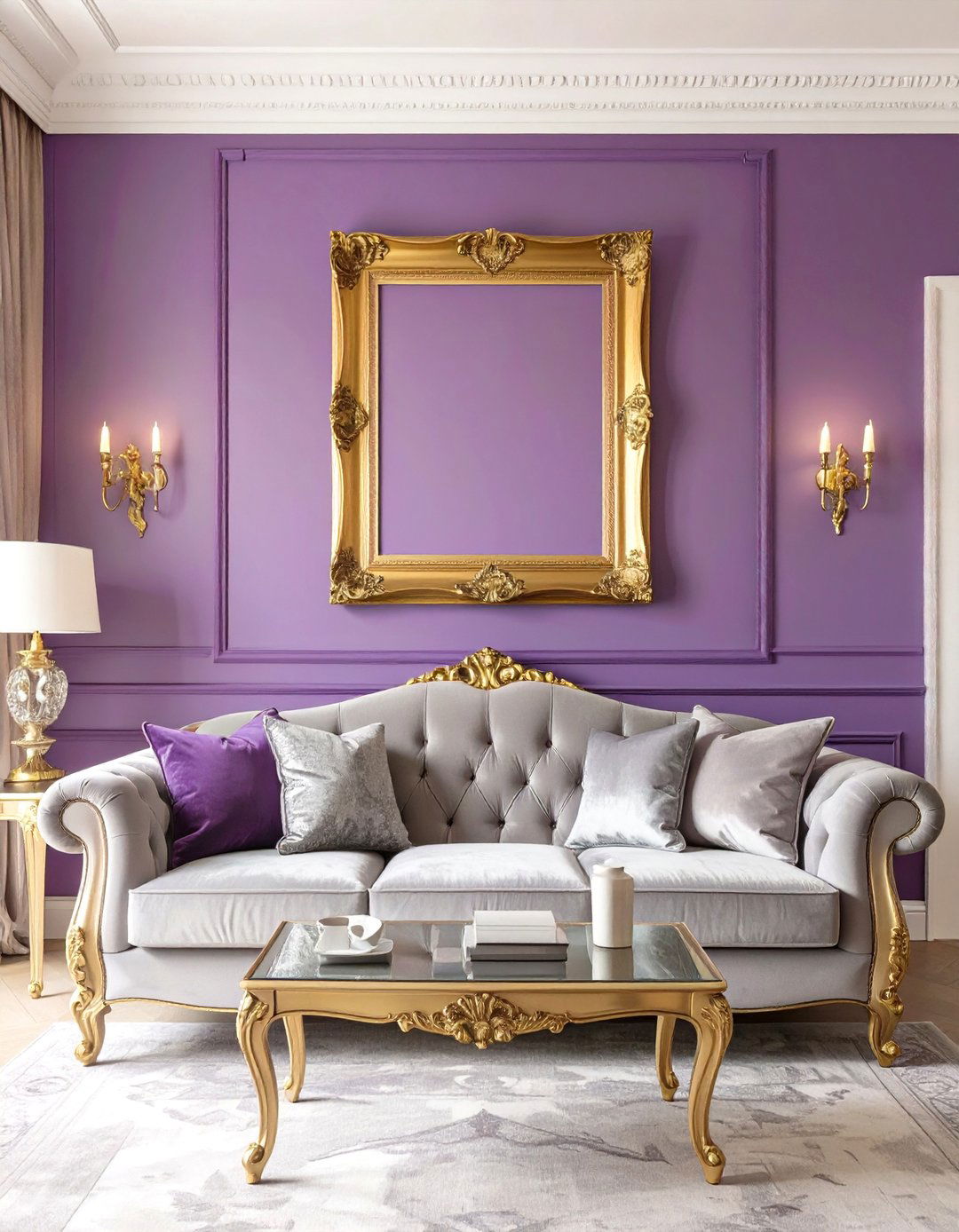 Regal Purple Living Room - 30 color ideas for living room