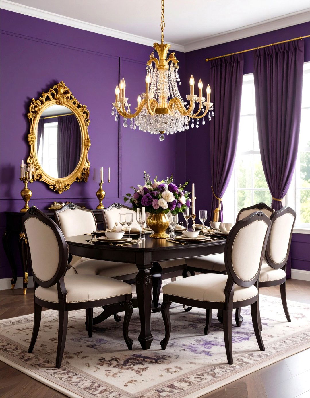 Regal Purple and Gold - 30 interior design color palette ideas