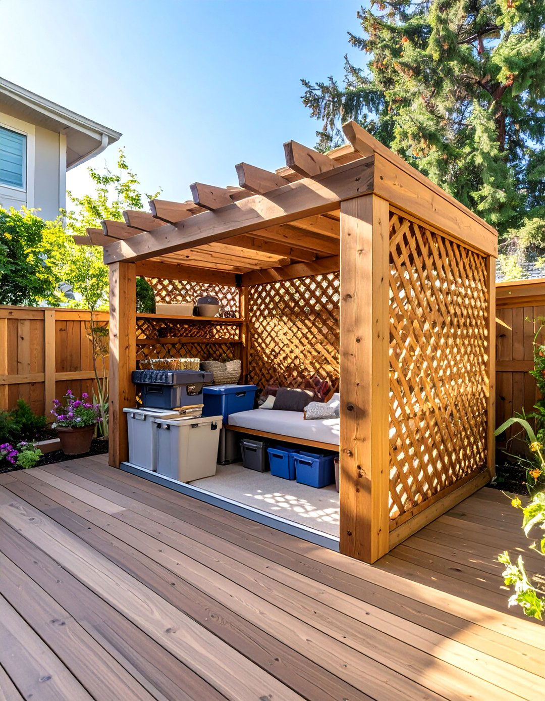 Removable Lattice Panels for Access - 30 deck lattice ideas