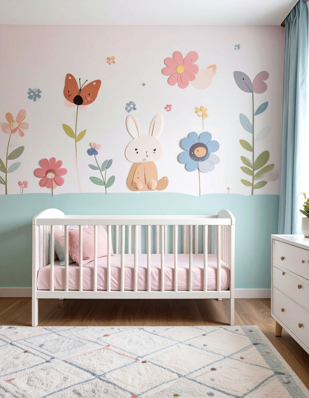 Removable Wall Decal Accents - 30 toddler girl room ideas on a budget