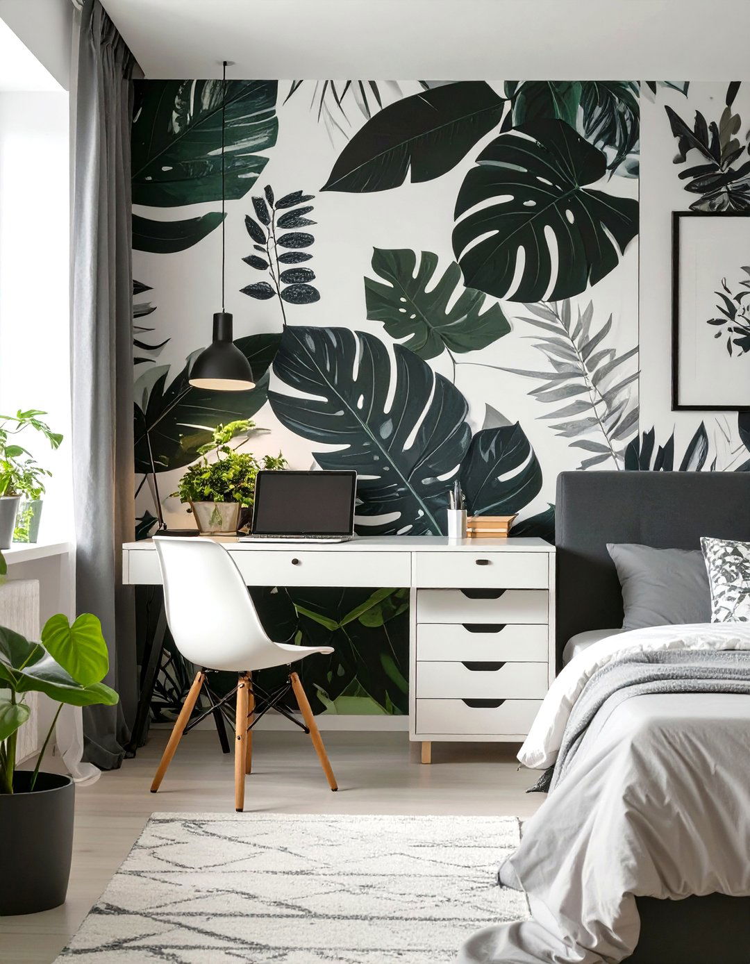 Removable Wallpaper Accent Wall - 30 teenage bedroom ideas