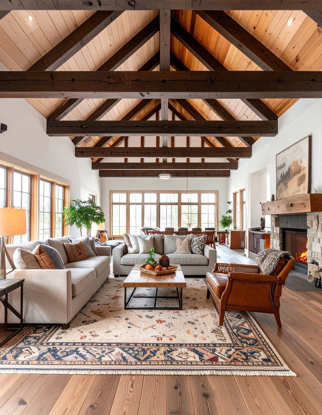 Repetition in Exposed Ceiling Beams - 30 repetition in interior design ideas