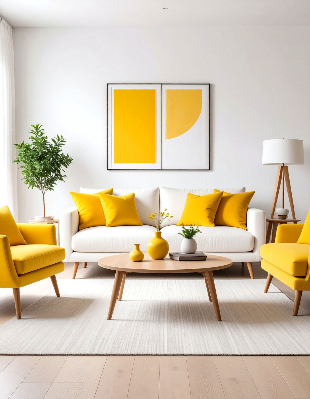 Repetitive Use of a Single Accent Color - 30 rhythm in interior design ideas