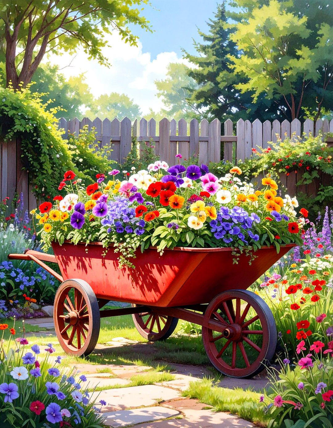 Repurpose Old Items as Planters - 30 simple backyard landscaping ideas