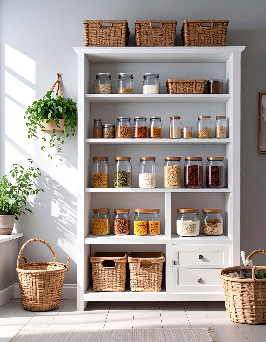 Repurposed Bookcase Small Pantry - 30 small kitchen small pantry ideas