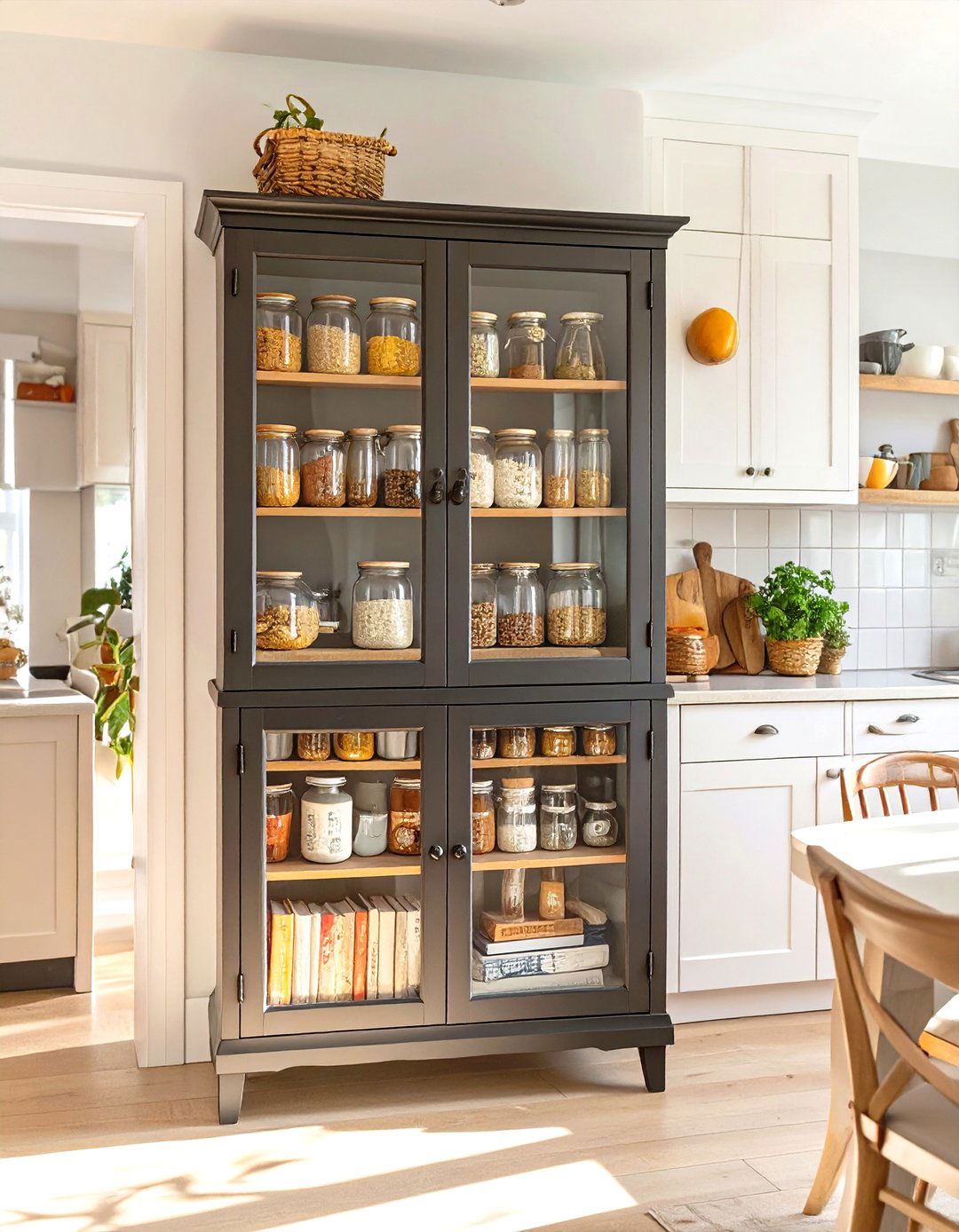 Repurposed China Cabinet Small Pantry - 30 small kitchen small pantry ideas