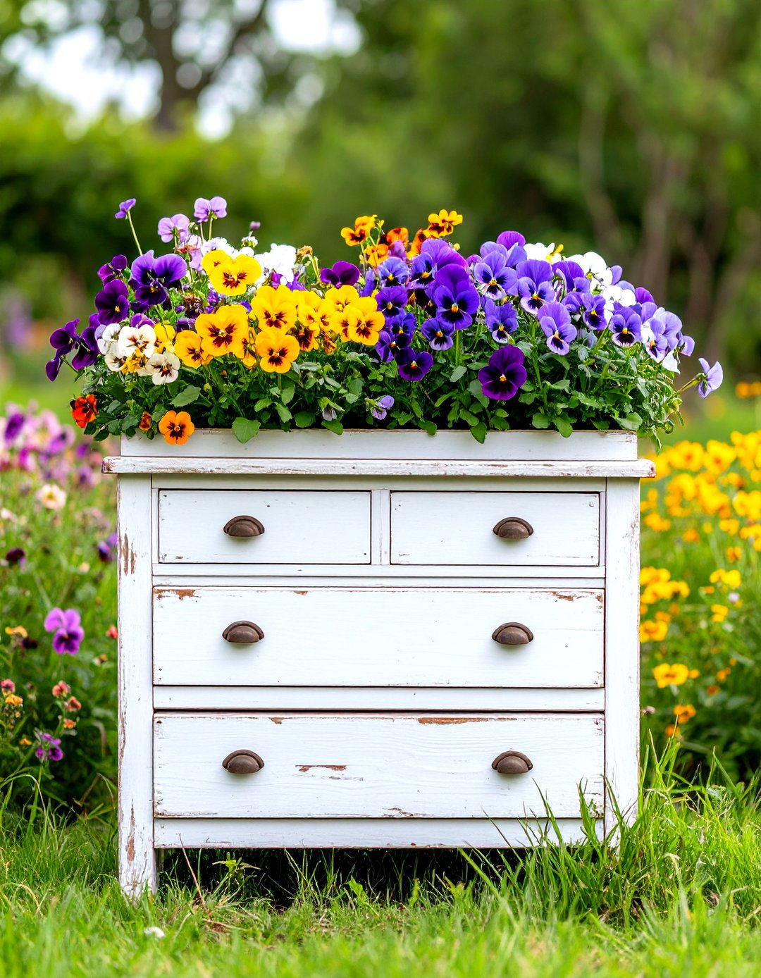 Repurposed Dresser Drawer Outdoor Planter - 30 outdoor planter ideas