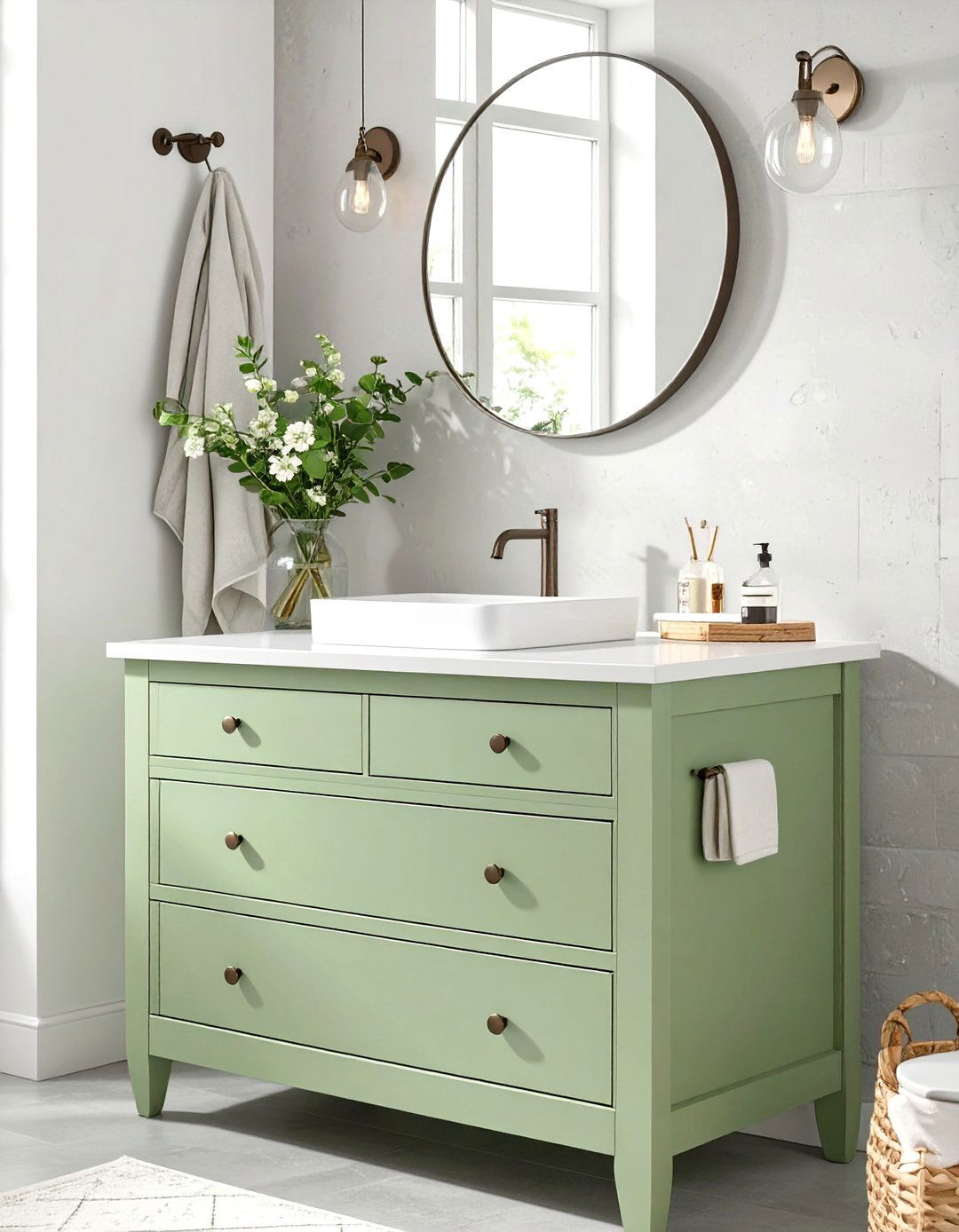 Repurposed Dresser Studio Vanity - 30 studio design collection vanity ideas