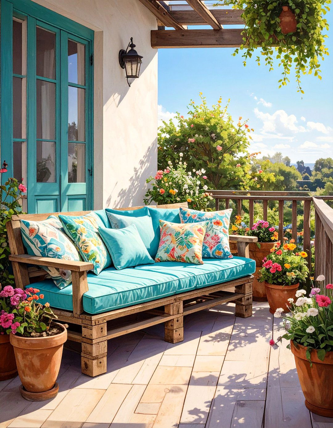 Repurposed Pallet Wood Bench - 30 outdoor bench ideas