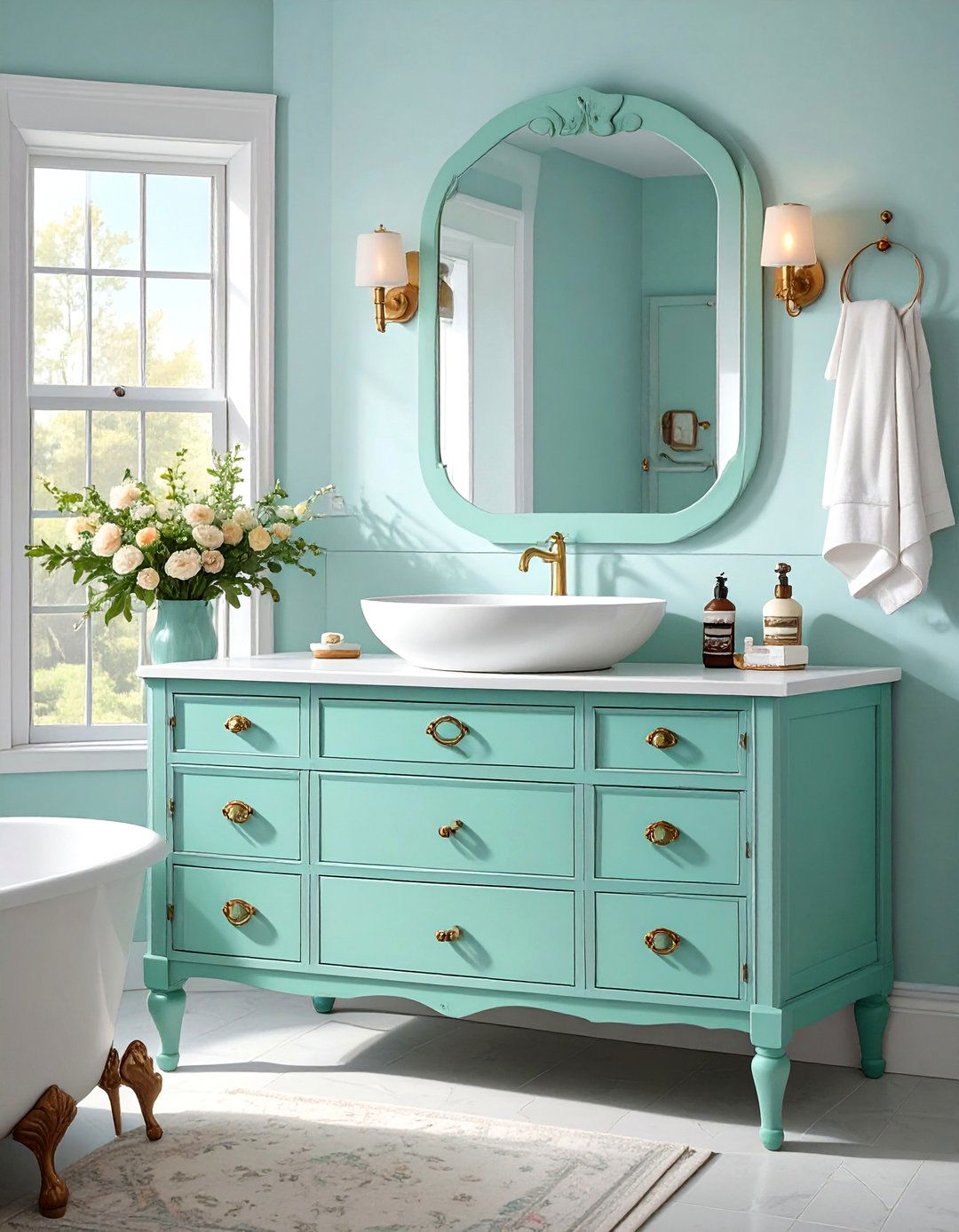 Repurposed Vintage Dresser Bathroom - 30 bathroom furniture ideas