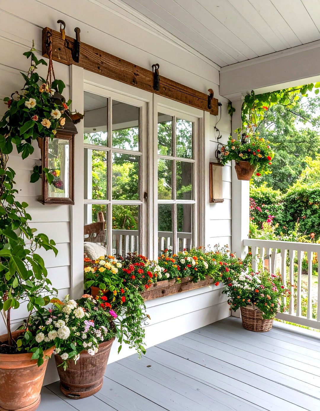 Repurposed Window Frame Decor - 30 enclosed porch ideas on a budget