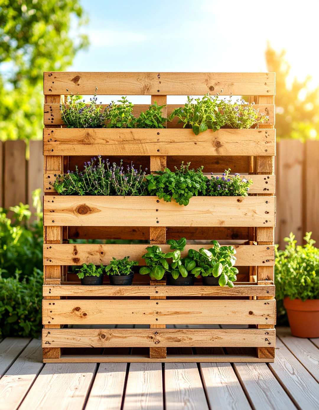 Repurposed Wooden Pallet Shade Wall - 30 patio shade ideas on a budget
