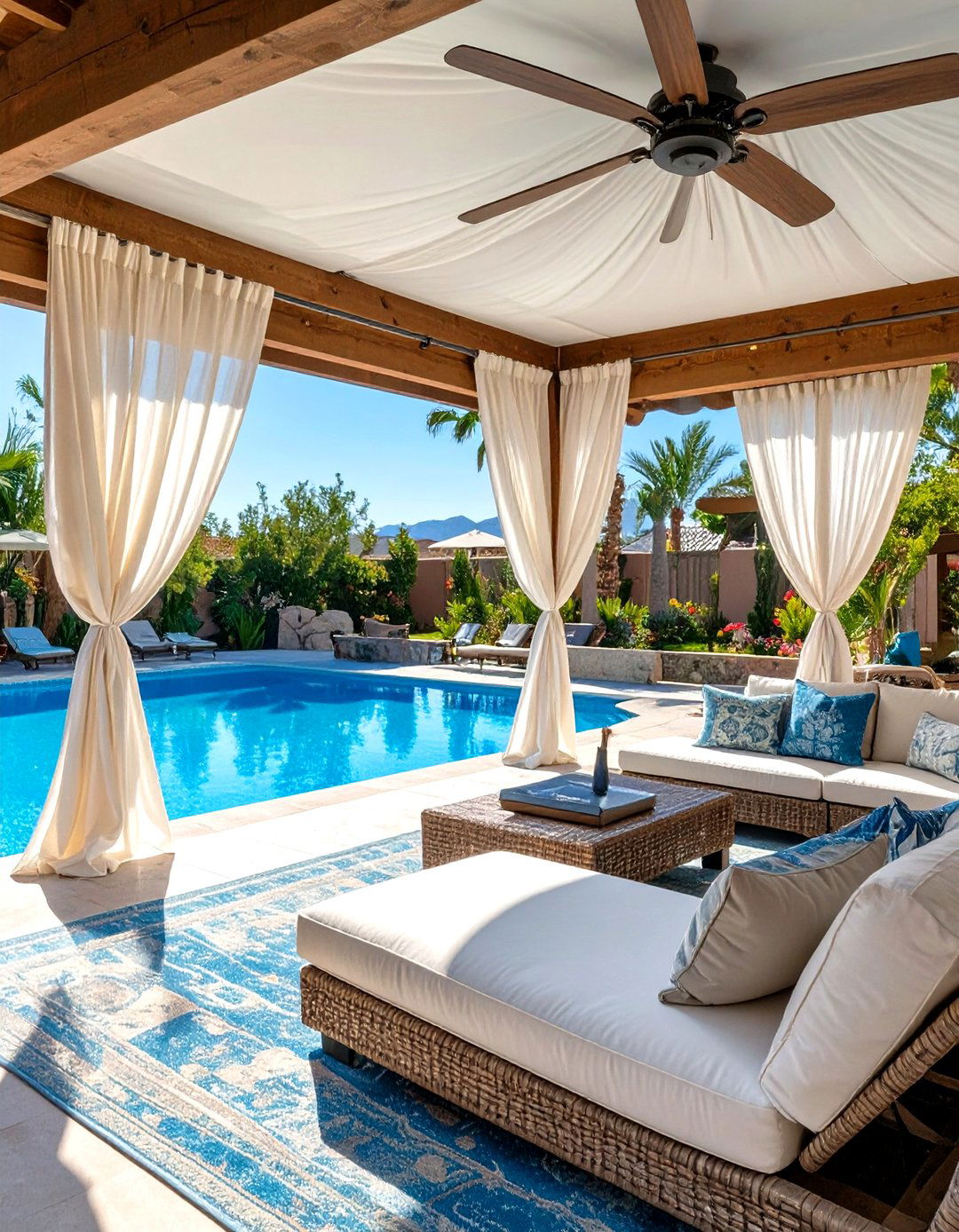 Resort Style Poolside Cabana - 30 interior design las vegas ideas
