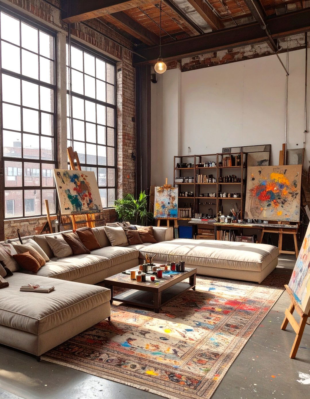 Restored Warehouse Artist Loft - 30 sims 4 living room ideas