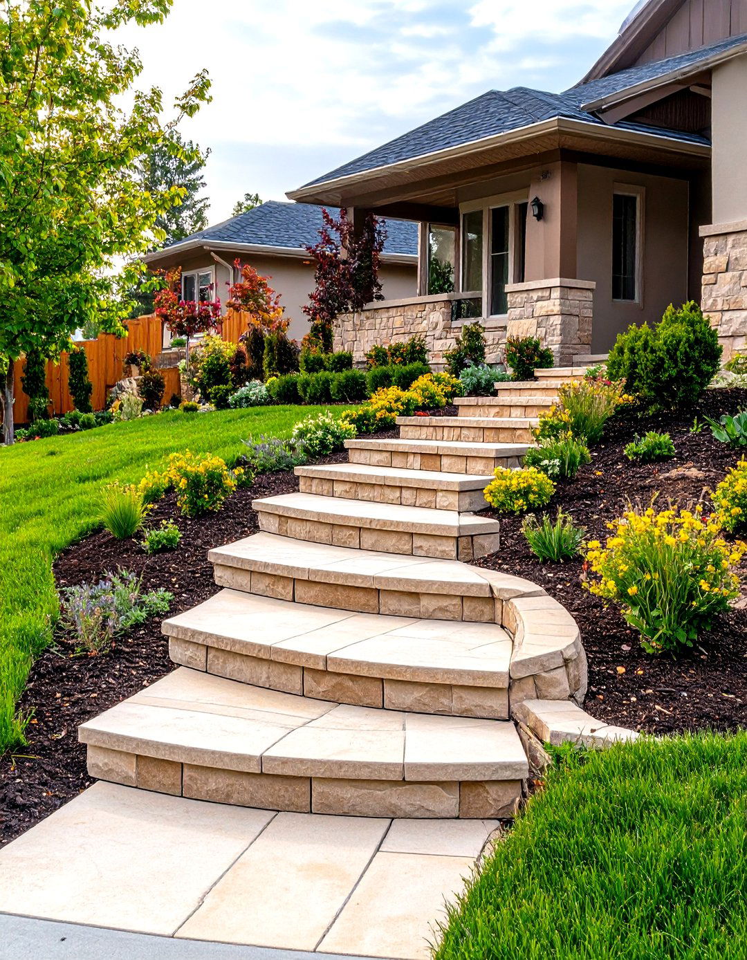Retaining Wall Block Steps - 30 patio steps ideas