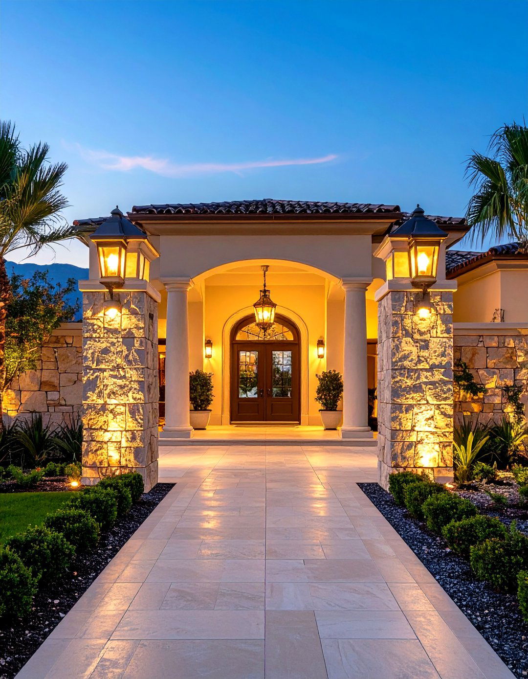 Retaining Wall as a Grand Entryway - 30 front yard retaining wall ideas