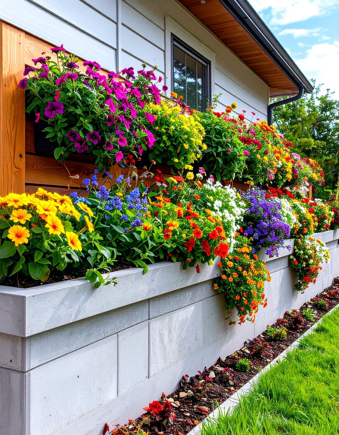 Retaining Wall with Built In Planters for Greenery - 30 retaining wall ideas for sloped front yard