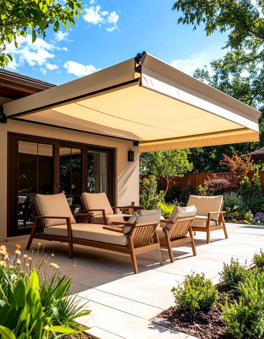 Retractable Awning with Side Screens Patio Enclosure - 30 patio enclosures ideas