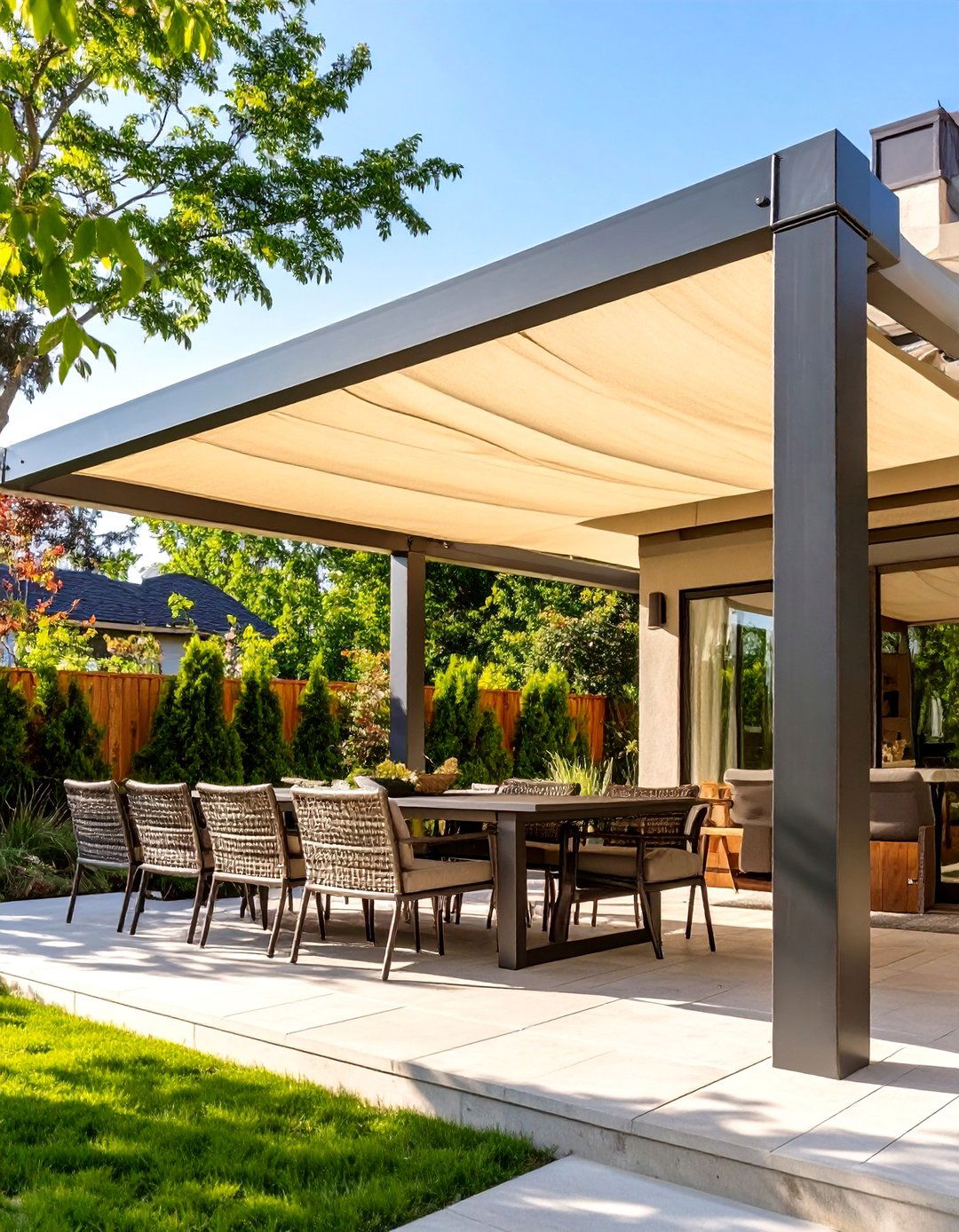 Retractable Canopy Deck Pergola - 30 deck pergola ideas