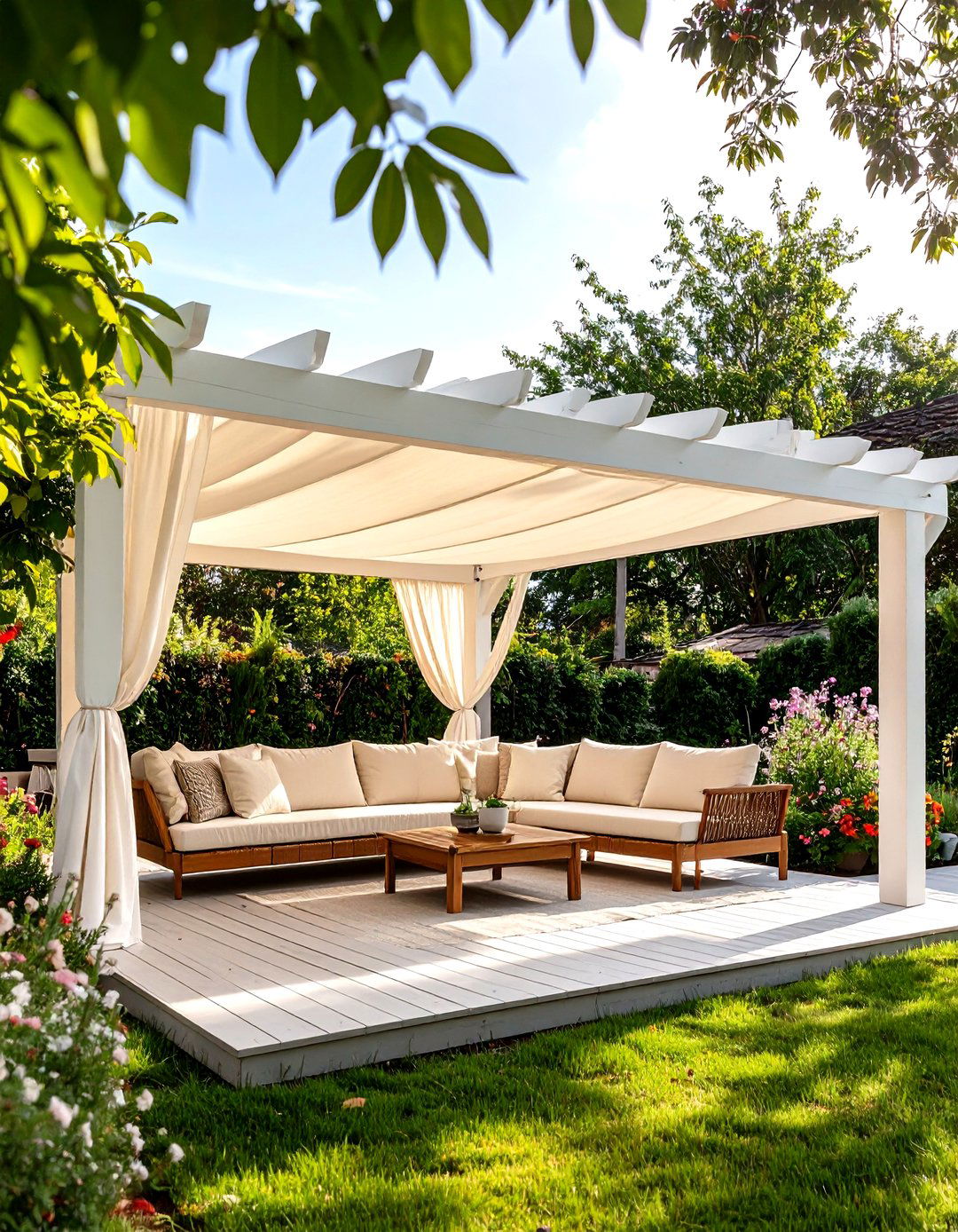 Retractable Canopy for Pergolas - 30 patio sun shade ideas
