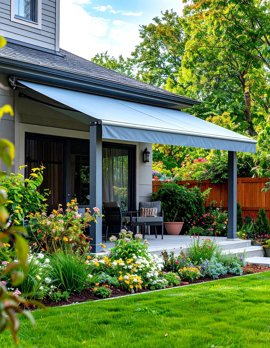 Retractable Side Awning - 30 patio shade ideas