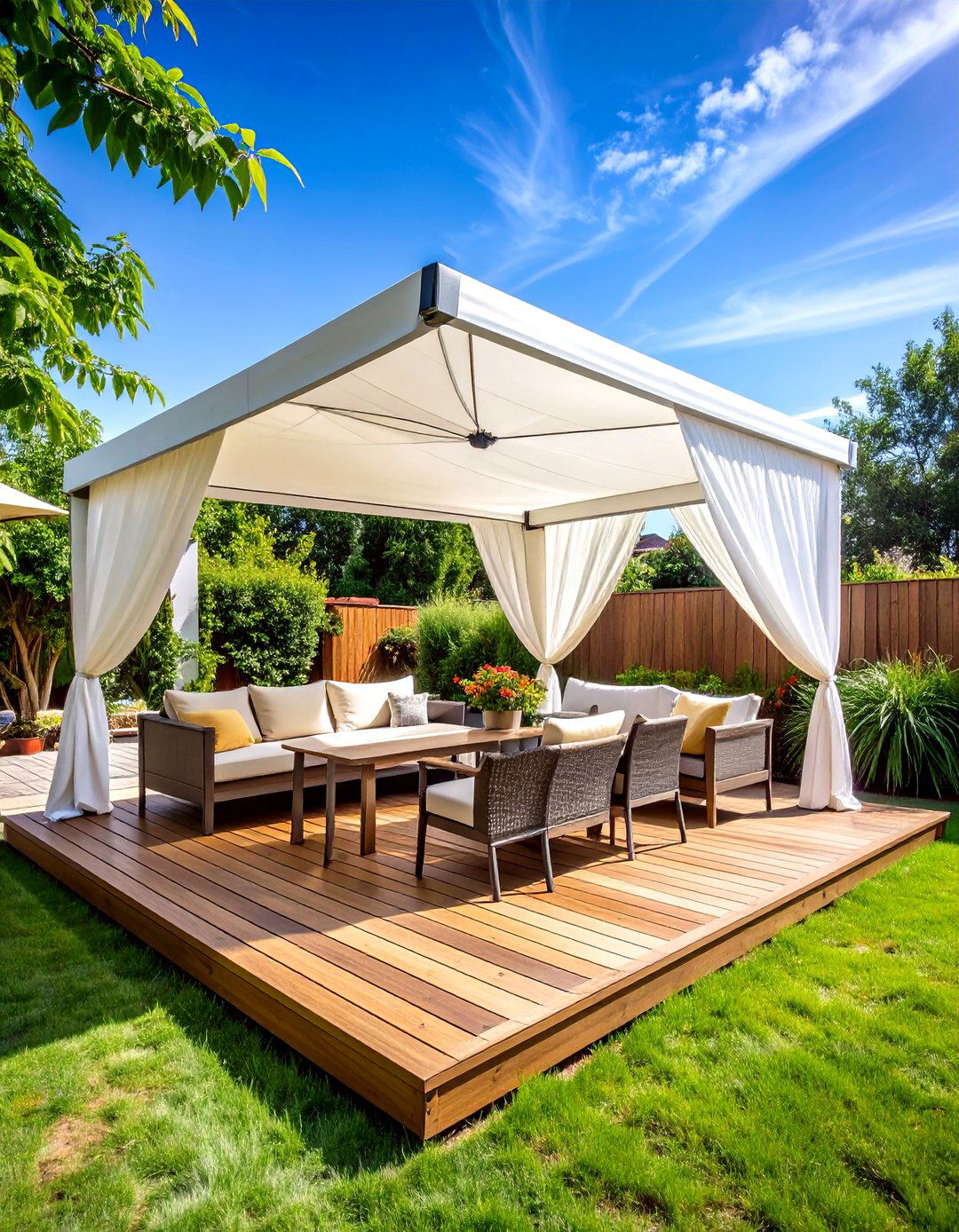 Retractable Slide Wire Patio Canopy - 30 patio canopy ideas
