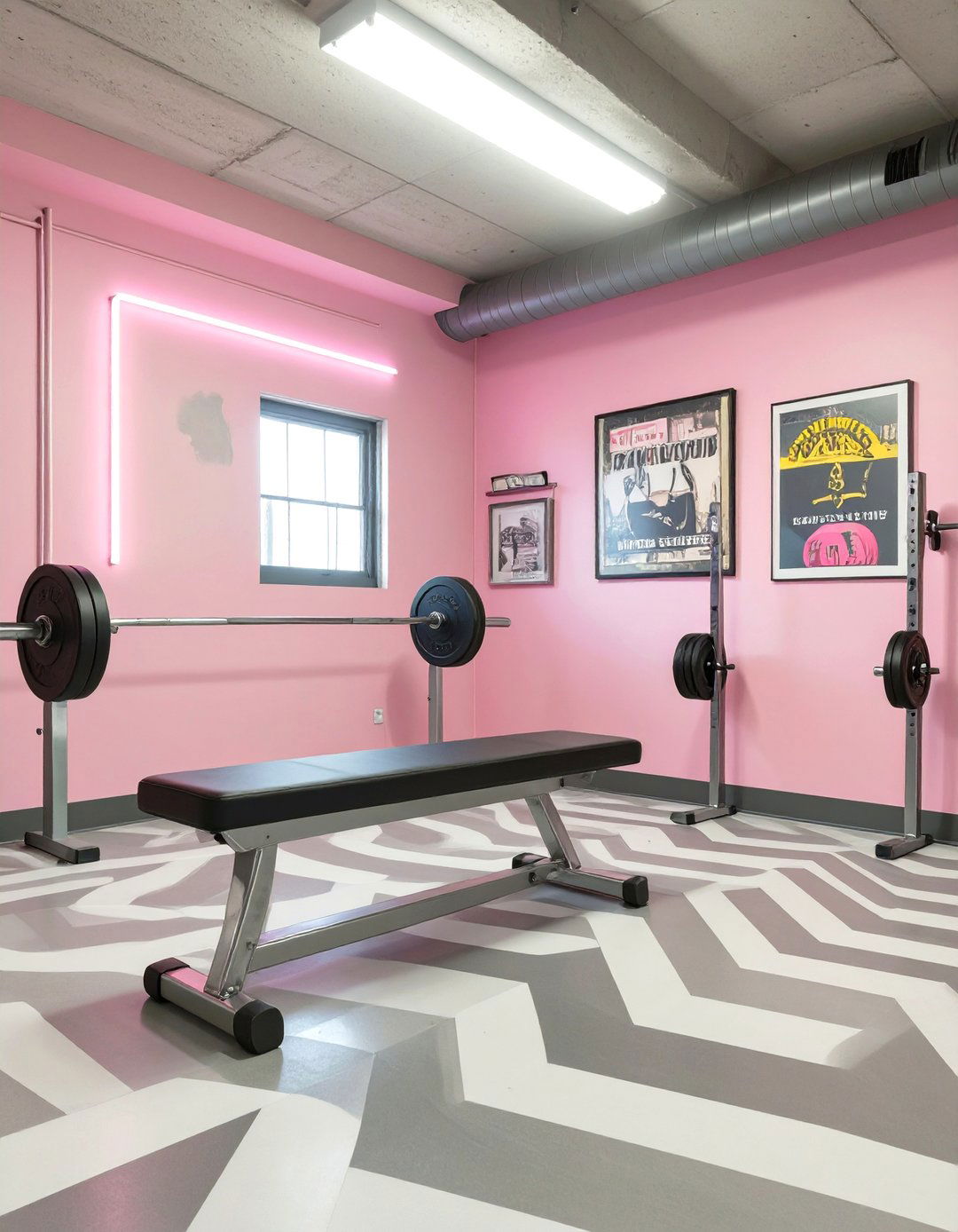 Retro Basement Gym Vibe - 30 basement gym ideas