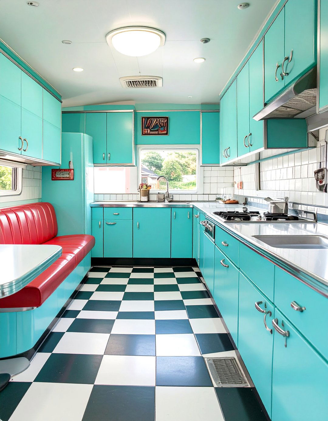 Retro Diner Mobile Home Kitchen - 30 mobile home kitchen ideas