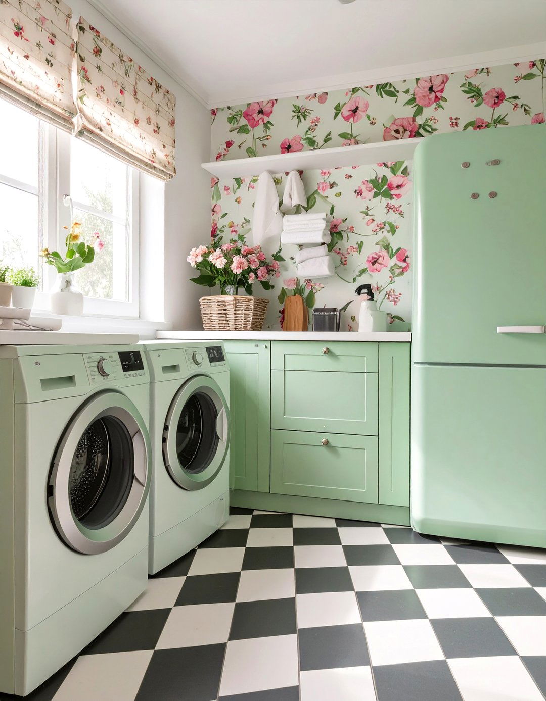 Retro Inspired Laundry Room Fun - 30 ai laundry room design ideas
