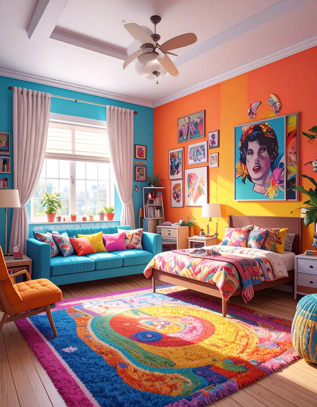 Retro Pop Art Dorm Room - 30 college dorm ideas