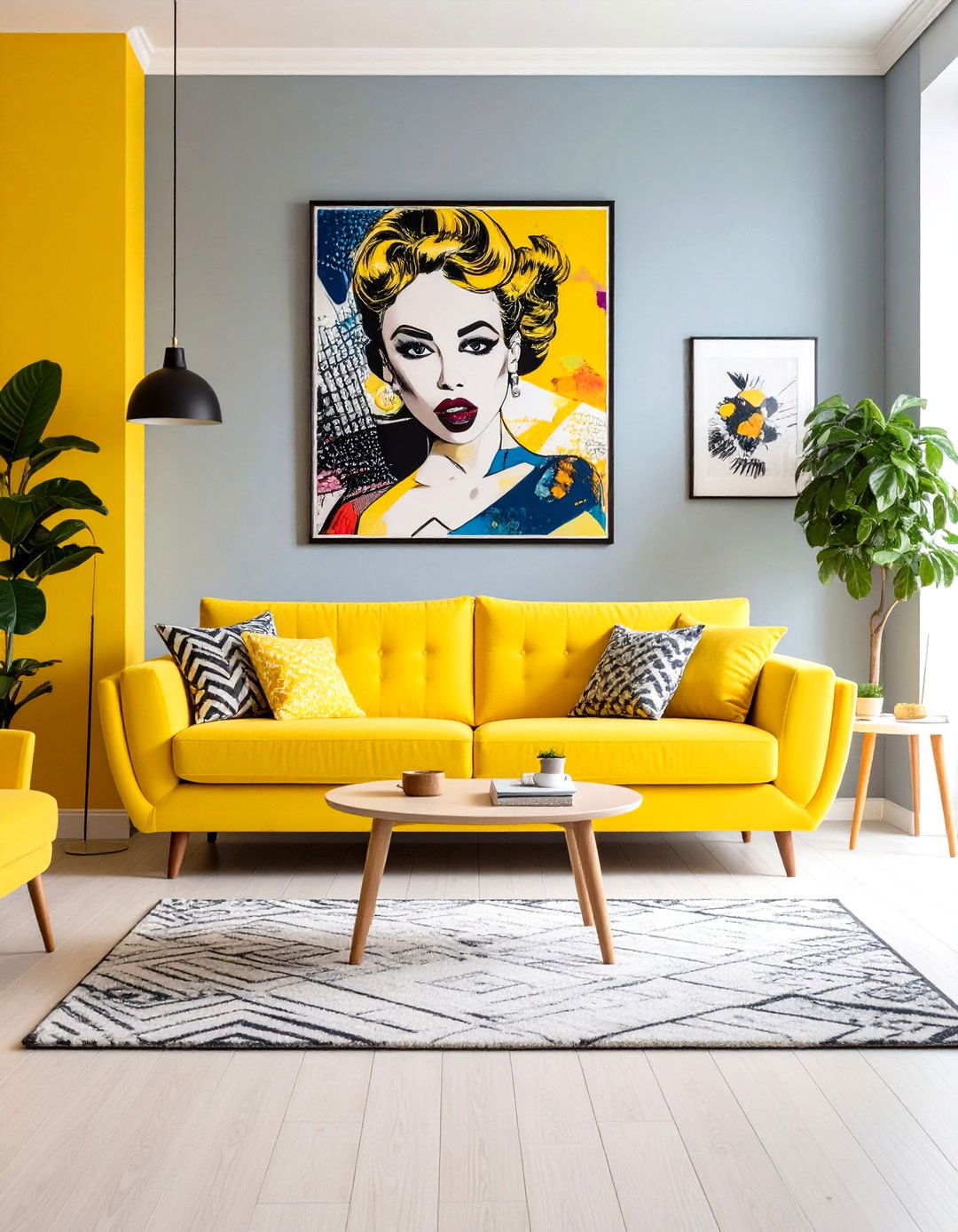 Retro Pop Art Living Room - 30 living room decor ideas 2025