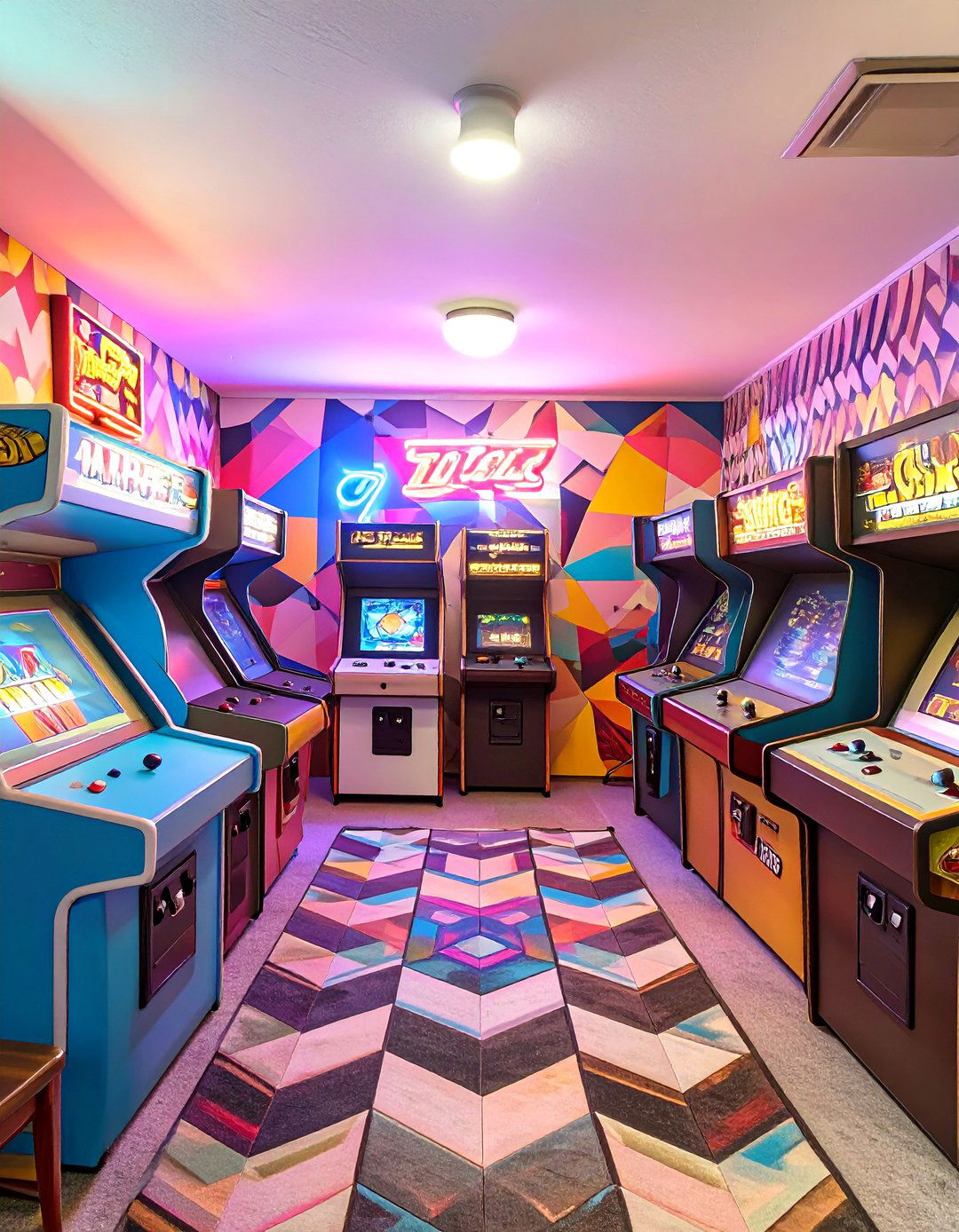 Retro s Arcade Room - 30 basement living room ideas