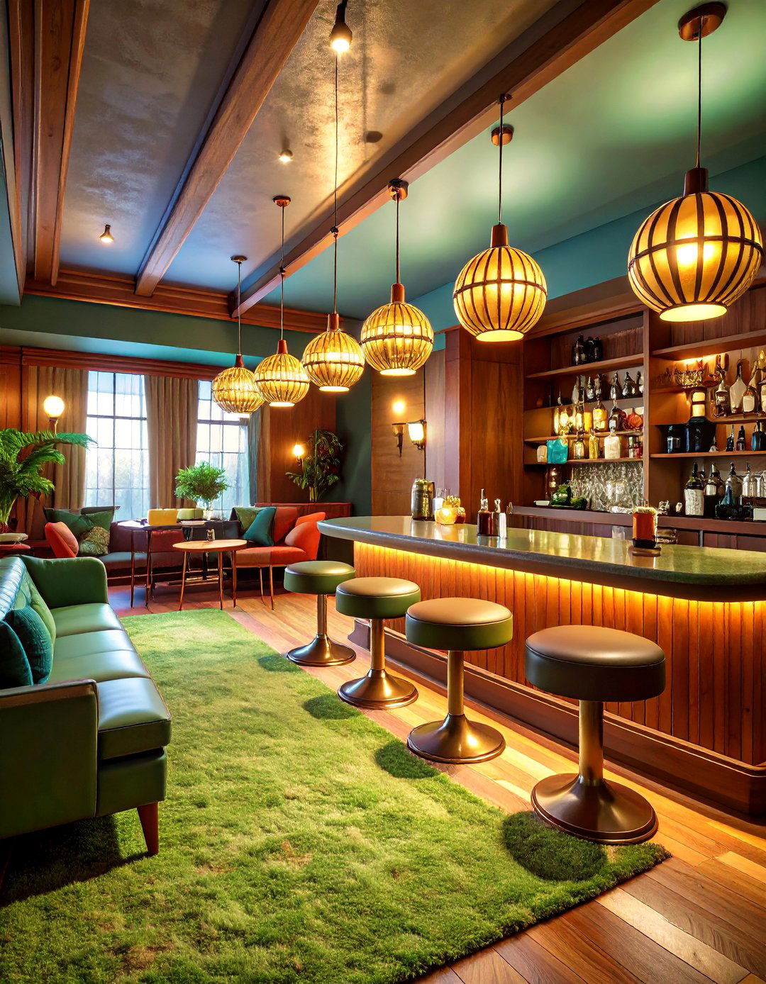 Retro s Basement Bar - 30 3d interior design software ideas