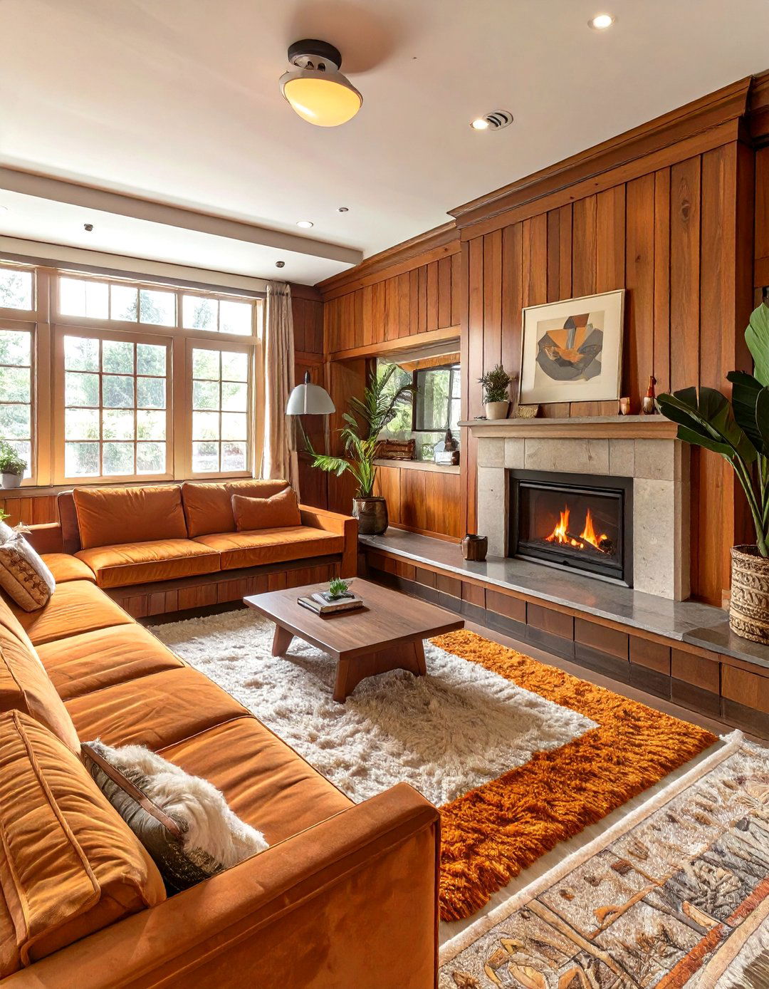 Retro s Inspired Den - 30 interior design rendering ideas