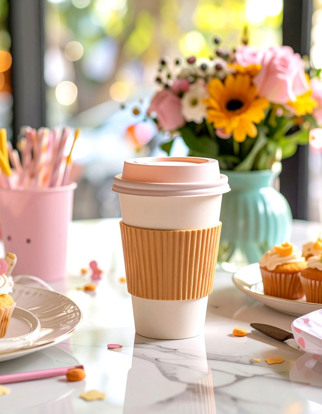 Reusable Coffee Cup and Sleeve - 30 gift ideas for baby shower games